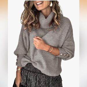 Cozy Gray Turtleneck Sweater